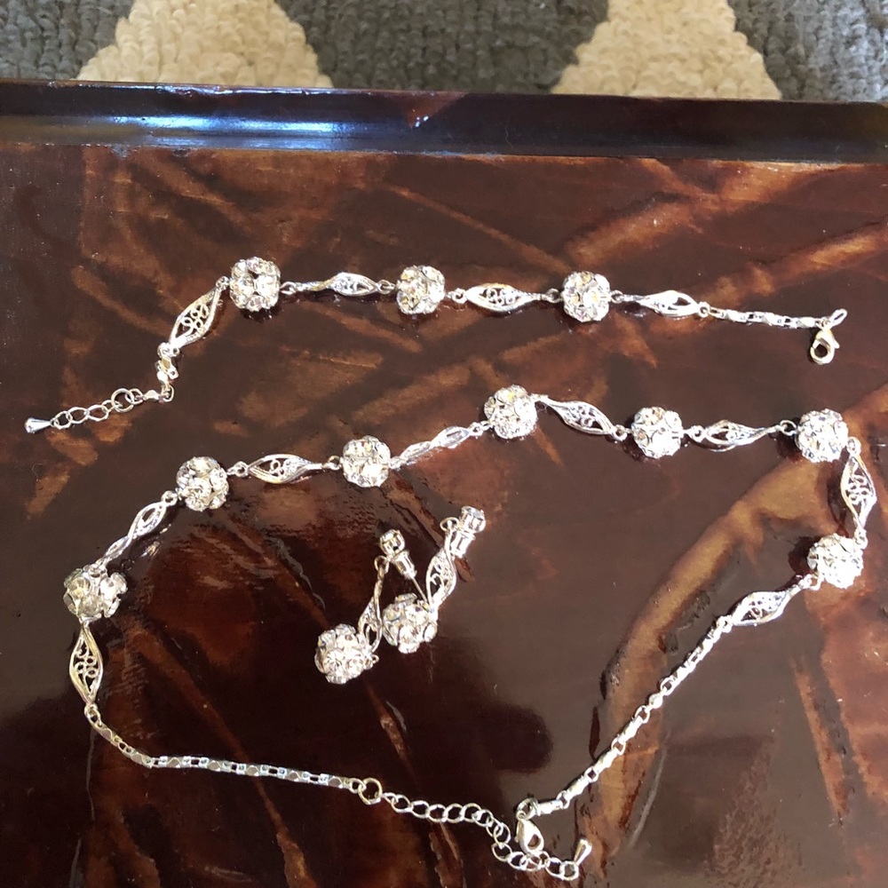 Crystal cocktail jewelry set